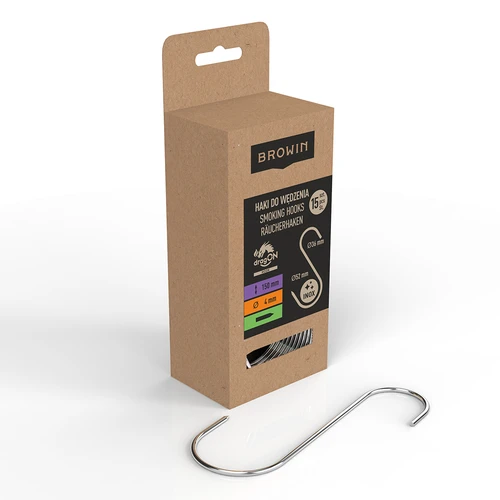 Γάντζοι καπνίσματος - τύπου S, ακονισμένοι 4 mm x 150 mm, 15 τεμ. - 2