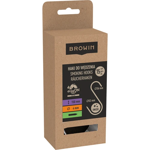 Γάντζοι καπνίσματος - τύπου S, ακονισμένοι 4 mm x 150 mm, 15 τεμ. - 3