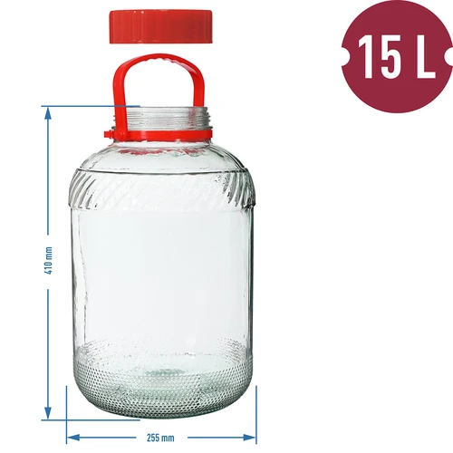 Γυάλα 15 L με πλαστικό καπάκι - 6