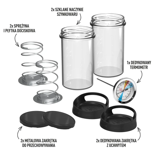 Γυάλινη συσκευή παρασκευής ζαμπόν - σετ DUO, για 2 x 450 g - 2