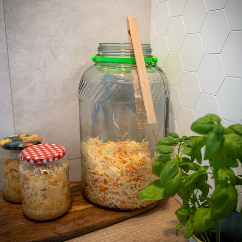 Γυάλινο βάζο 8 L, με λαβίδες - 9