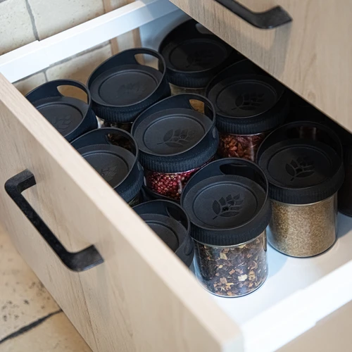 Γυάλινο δοχείο 350 ml, με βιδωτό καπάκι για κρέμασμα - 8