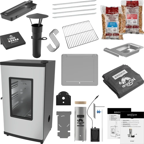 Ηλεκτρικό καπνιστήριο - dragON με γεννήτρια καπνού, ψηφιακό, 65 L - 2