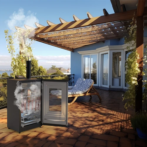 Ηλεκτρικό καπνιστήριο - dragON με γεννήτρια καπνού, ψηφιακό, 65 L - 32