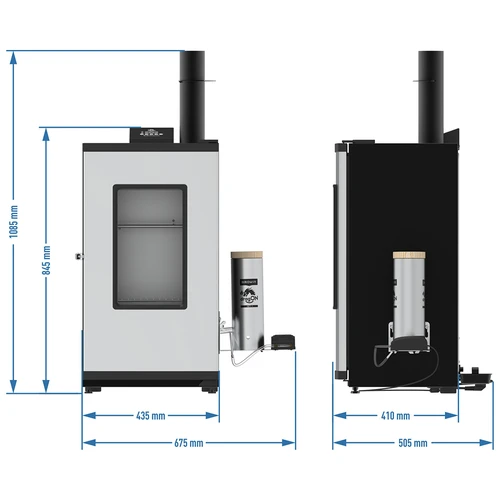 Ηλεκτρικό καπνιστήριο - dragON με γεννήτρια καπνού, ψηφιακό, 65 L - 8