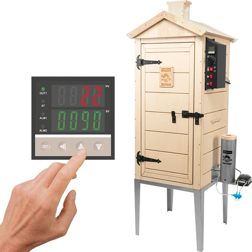 Ηλεκτρικό καπνιστήριο dragON PLYWOOD NATURE 100E με ηλεκτρική μονάδα θέρμανσης και ψηφιακό ελεγκτή