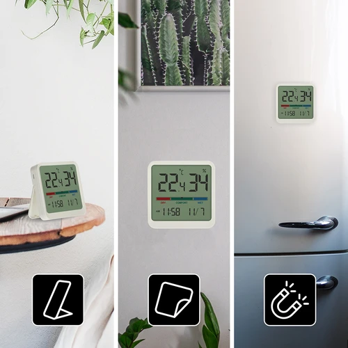 Ηλεκτρονικό θερμόμετρο εσωτερικού χώρου, λευκό - 12