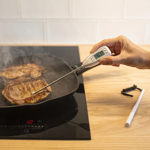 Ηλεκτρονικό θερμόμετρο κουζίνας (-50°C έως +300°C) με θήκη, λευκό - 4