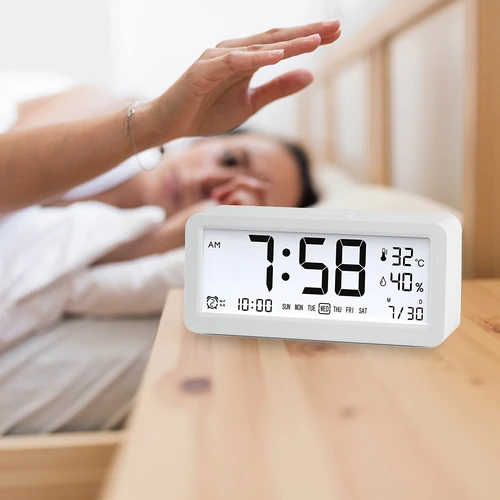 Ηλεκτρονικός μετεωρολογικός σταθμός Soens - λευκός, με ρολόι και ημερολόγιο - 7