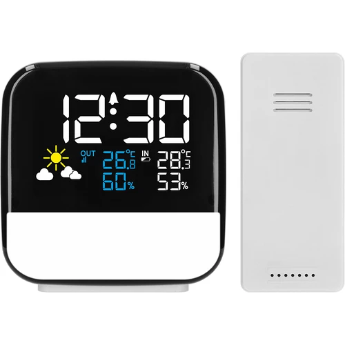 Ηλεκτρονικός μετεωρολογικός σταθμός Soens - με ασύρματο αισθητήρα, ξυπνητήρι και φωτάκι - 2