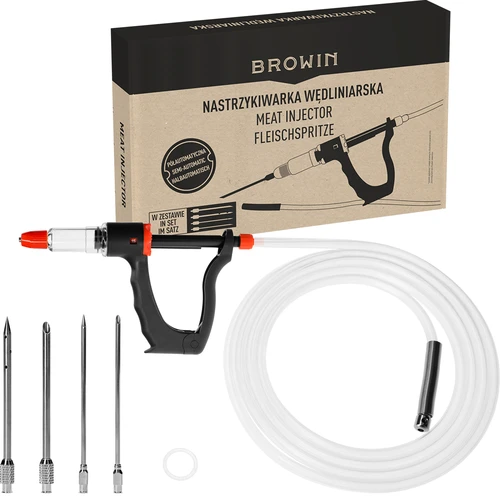 Ημιαυτόματη συσκευή έγχυσης αλλαντοποιίας με σετ βελόνων και σωληνάκι