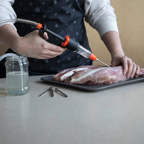 Ημιαυτόματη συσκευή έγχυσης αλλαντοποιίας με σετ βελόνων και σωληνάκι - 11