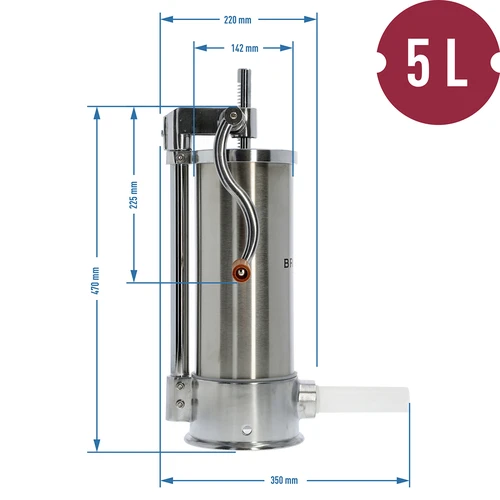 Κάθετος γεμιστήρας λουκάνικων 5 kg - 10