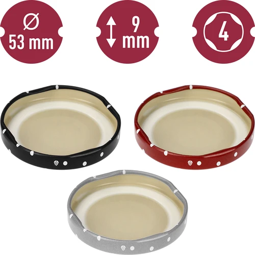 Καπάκι βιδωτό fi 53 πουά mix - 10 τεμ. - 10