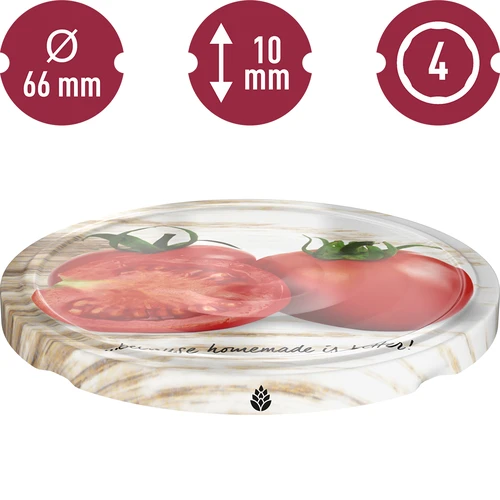 Καπάκι βιδωτό fi 66/4 με φωτογραφίες λαχανικών - 10 τεμ. - 2