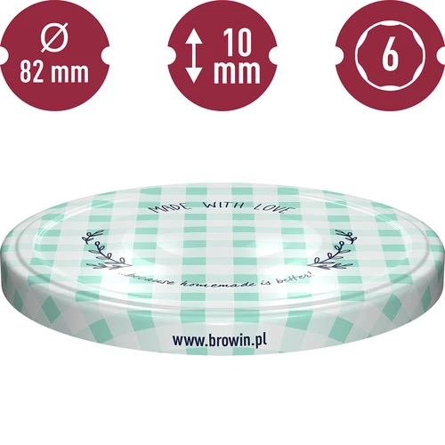 Καπάκι βιδωτό fi 82/6 καρό - 10 τεμ. - 10