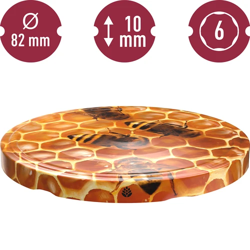 Καπάκι βιδωτό fi 82/6 μέλι - 10 τεμ. - 4