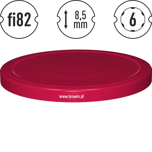 Καπάκι Φ 82/6 μπορντό - 10 τεμ. - 4