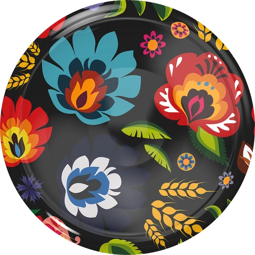 Καπάκι fi 66/4 μαύρο Folk - 10 τεμ.