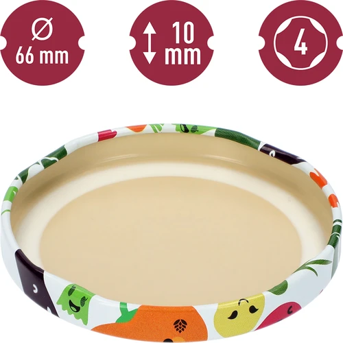 Καπάκι fi 66/4 με φατσούλες λαχανικών - 10 τεμ. - 4