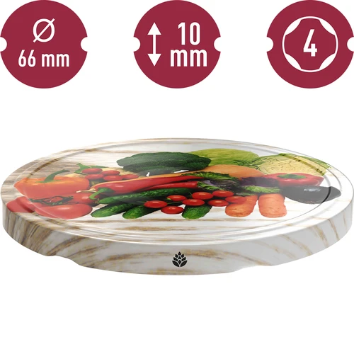 Καπάκι fi 66/4 με λαχανικά σε λευκό φόντο - 10 τεμ. - 3