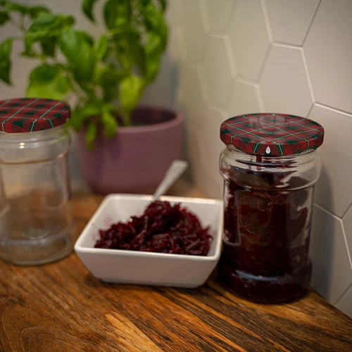 Καπάκι fi66 σκωτσέζικο καρό mix, 10 τεμ. - 8