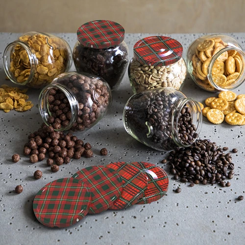 Καπάκι fi82/6 σκωτσέζικο καρό mix, 10 τεμ. - 9