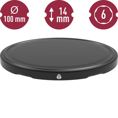 Καπάκι Ø 100 μαύρο - 10 τεμ. - 5