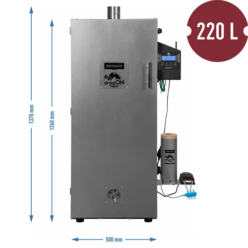 Καπνιστήρι dragON ατσάλινο 220 L, IQ – με ελεγκτή Wi-Fi - 9