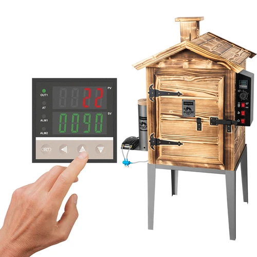 Καπνιστήριο 115 L dragON Wood 60E – ξύλινο, καύσης ξύλου, με ηλεκτρική μονάδα θέρμανσης και ελεγκτή