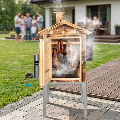 Καπνιστήριο 115 L dragON Wood 60E – ξύλινο, καύσης ξύλου, με ηλεκτρική μονάδα θέρμανσης και ελεγκτή - 13