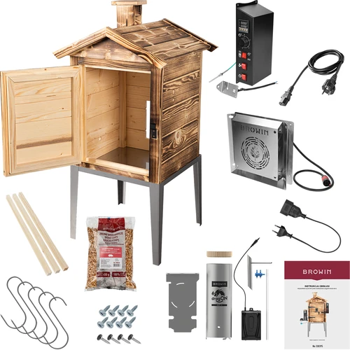 Καπνιστήριο 115 L dragON Wood 60E – ξύλινο, καύσης ξύλου, με ηλεκτρική μονάδα θέρμανσης και ελεγκτή - 2