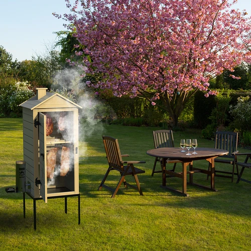 Καπνιστήριο 200 L dragON Larch E21 - από ξύλο λάριξ, με ηλεκτρική μονάδα θέρμανσης και ελεγκτή - 19