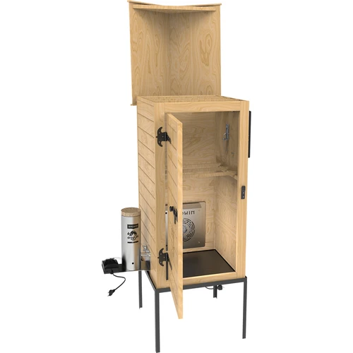 Καπνιστήριο 200 L dragON Larch E21 - από ξύλο λάριξ, με ηλεκτρική μονάδα θέρμανσης και ελεγκτή - 7