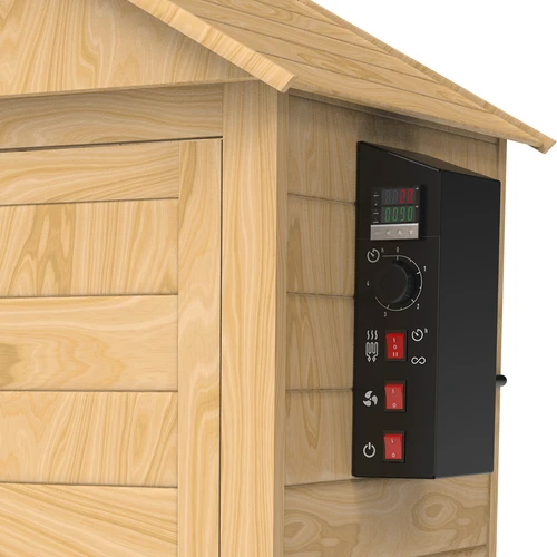 Καπνιστήριο 200 L dragON Larch E21 - από ξύλο λάριξ, με ηλεκτρική μονάδα θέρμανσης και ελεγκτή - 9