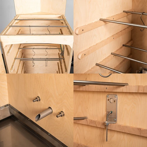 Καπνιστήριο dragON PLYWOOD NATURE – χωρίς πλαίσιο, αρθρωτό, με ελεγκτή Wi-Fi, 320L - 5