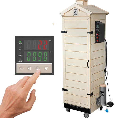 Καπνιστήριο dragON PLYWOOD NATURE – χωρίς πλαίσιο, αρθρωτό, με ψηφιακό ελεγκτή, 320L