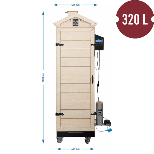 Καπνιστήριο dragON PLYWOOD NATURE – χωρίς σκελετό, αρθρωτό, με ελεγκτή Wi‑Fi, 320 L - 8