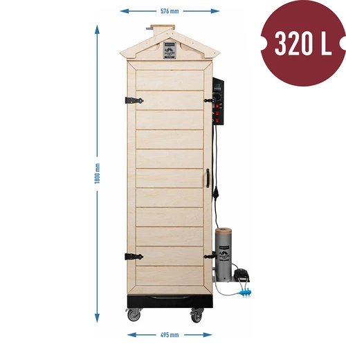 Καπνιστήριο dragON PLYWOOD NATURE – χωρίς σκελετό, αρθρωτό, με ψηφιακό ελεγκτή, 320 L - 8