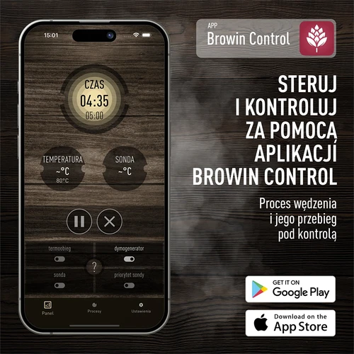 Καπνιστήριο dragON PLYWOOD NATURE χωρίς σκελετό με ελεγκτή Wi-Fi, 200L - 11