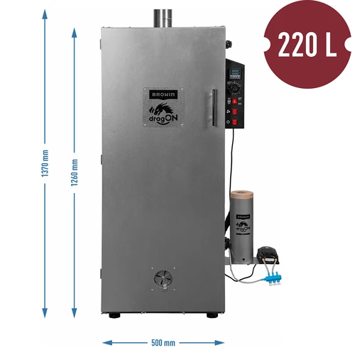 Καπνιστήριο dragON χαλύβδινο 220 L – με ψηφιακό ελεγκτή - 8