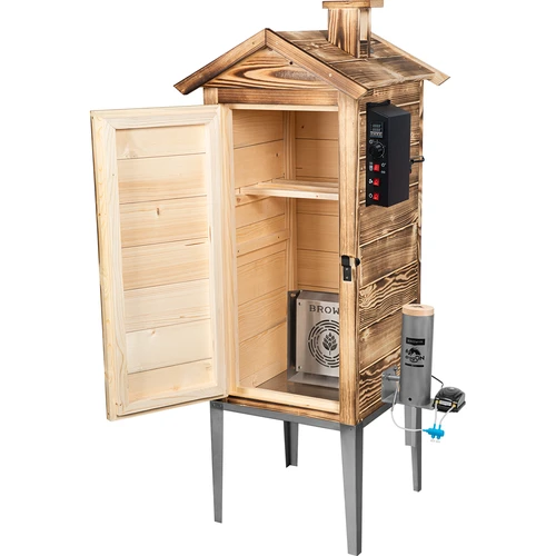 Καπνιστήριο κήπου 200 L dragON Wood 100E - με καύση ξύλου, ηλεκτρική μονάδα θέρμανσης και ελεγκτή - 3