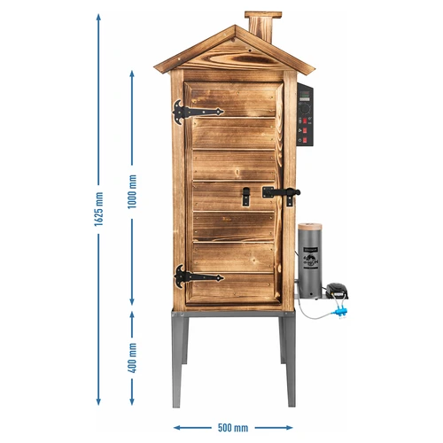 Καπνιστήριο κήπου 200 L dragON Wood 100E - με καύση ξύλου, ηλεκτρική μονάδα θέρμανσης και ελεγκτή - 4