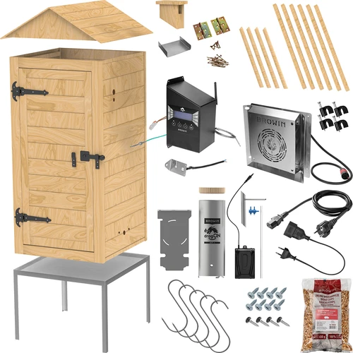 Καπνιστήριο με Wi‑Fi, 200 L – dragON WOOD 100IQ με ηλεκτρική μονάδα θέρμανσης και ελεγκτή - 3