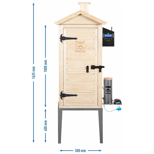Καπνιστήριο με Wi‑Fi, 200 L – dragON WOOD 100IQ με ηλεκτρική μονάδα θέρμανσης και ελεγκτή - 13