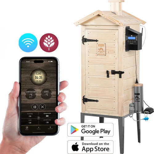 Καπνιστήριο με Wi‑Fi, 200 L – dragON WOOD 100IQ με ηλεκτρική μονάδα θέρμανσης και ελεγκτή