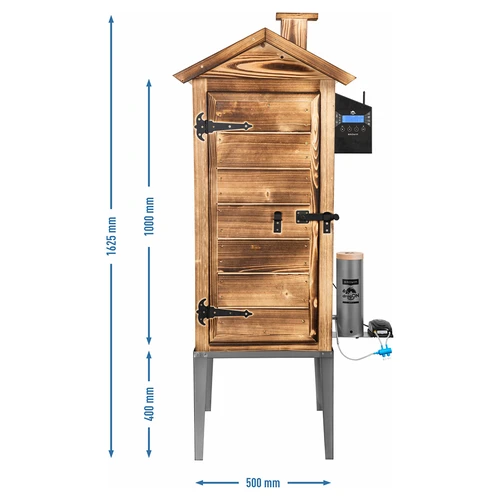 Καπνιστήριο με Wi‑Fi, 200 L – dragON WOOD 100IQ με ηλεκτρική μονάδα θέρμανσης και ελεγκτή, με καύση ξύλου - 4