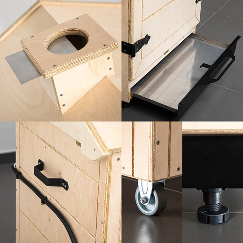 Καπνιστήριο χωρίς πλαίσιο dragON PLYWOOD NATURE με ελεγκτή Wi-Fi, 200L - 6