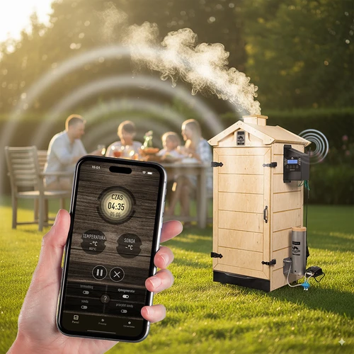 Καπνιστήριο χωρίς σκελετό dragON PLYWOOD NATURE με ελεγκτή Wi-Fi, 200L - 9