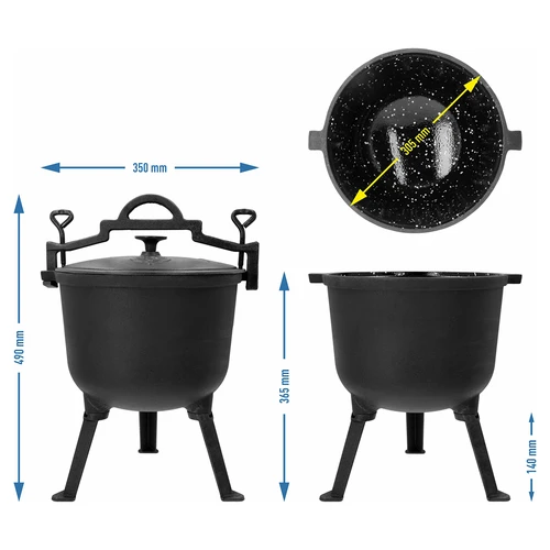 Καζάνι εμαγιέ, 10l, μαντεμένιο - 5